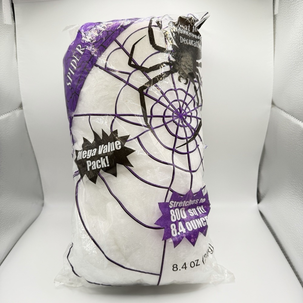 Amscan Mega‎ Value Pack Halloween Spider Webs 8.4 Ounces Stretches To 800 Sq Ft